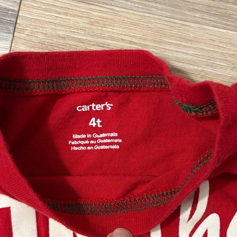 Carter's Red and Gray Long Sleeve Tee - On the Nice List